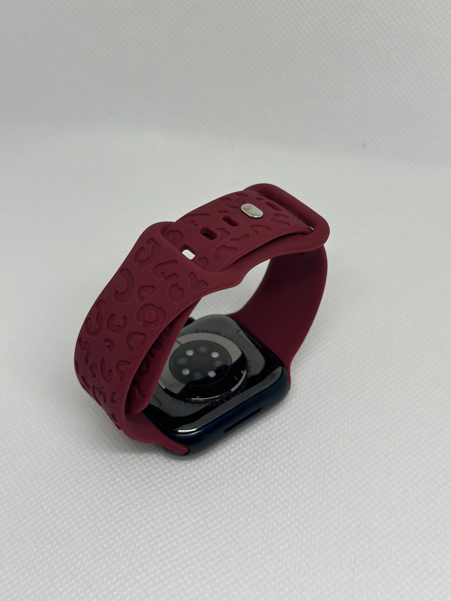 Leopardi Silikoninen Apple Watch ranneke - viininpunainen - 38|40|41mm 42|44|45|49mm Ranneke