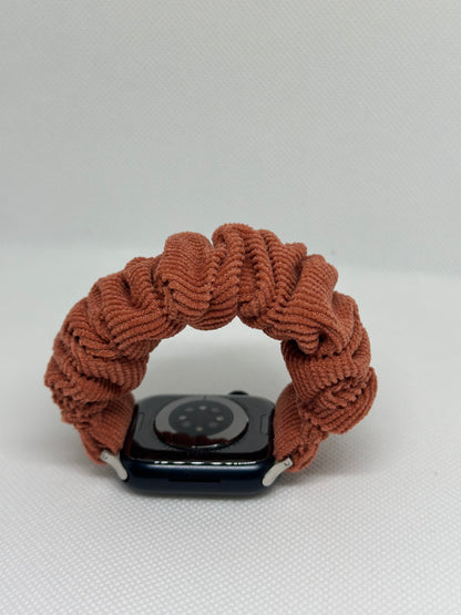 Scrunchie ranneke - Apple Watch - Vako Poltettu Oranssi - 38|40|41mm 42|44|45|49mm Ranneke