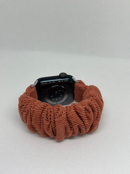 Scrunchie ranneke - Apple Watch - Vako Poltettu Oranssi - 38|40|41mm 42|44|45|49mm Ranneke