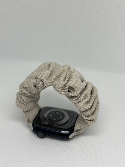 Scrunchie ranneke - Apple Watch - Vako Vaaleanharmaa - 38|40|41mm 42|44|45|49mm Ranneke