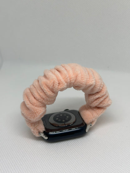 Scrunchie ranneke - Apple Watch - Teddy Vaaleanpunainen - 38|40|41mm 42|44|45|49mm Ranneke