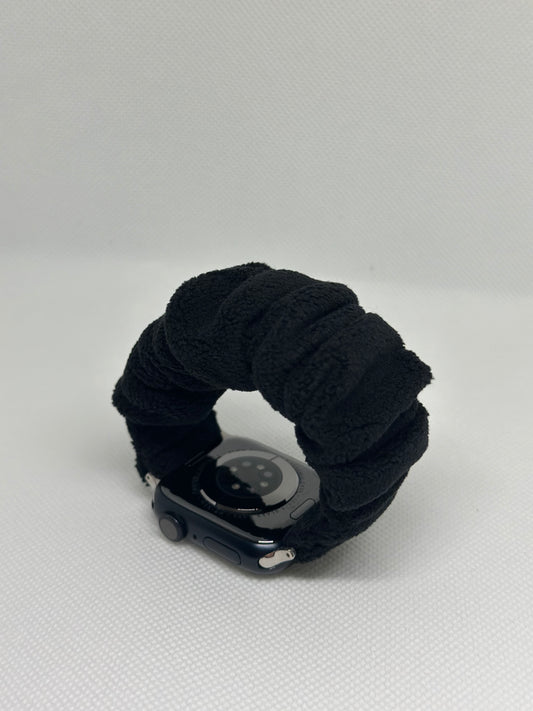 Scrunchie ranneke - Apple Watch - Teddy Musta - 38|40|41mm 42|44|45|49mm Ranneke