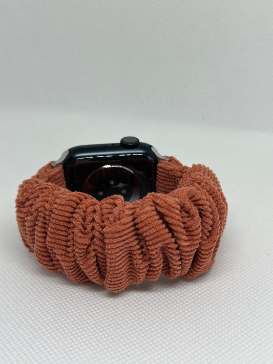 Scrunchie ranneke - Apple Watch - Vako Poltettu Oranssi - 38|40|41mm 42|44|45|49mm Ranneke