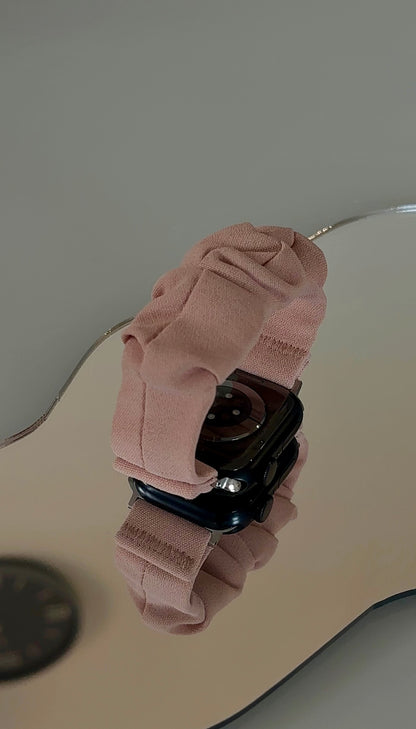 Scrunchie ranneke vaaleanpunainen - Apple Watch - 38|40|41mm 42|44|45|49mm Ranneke