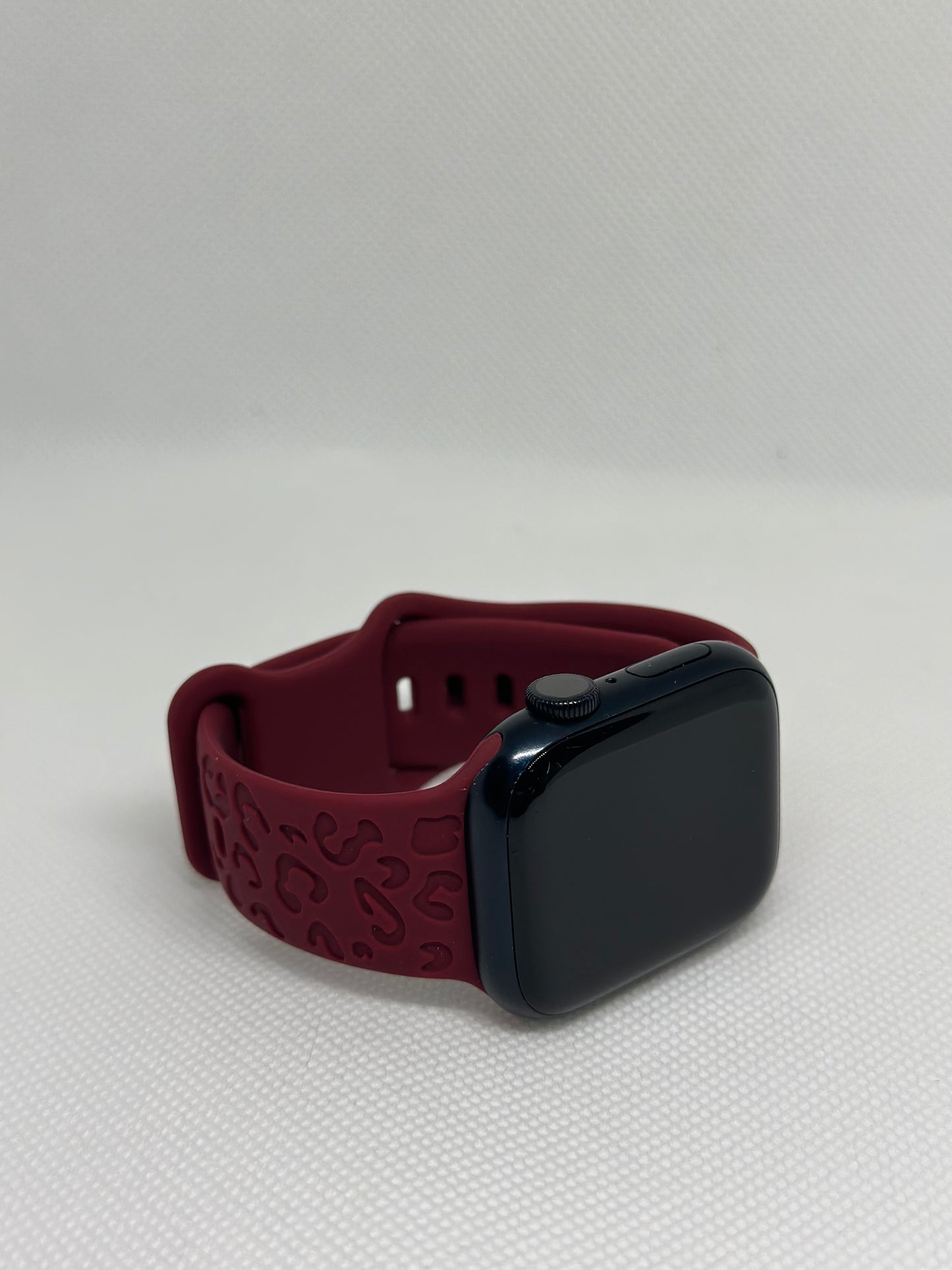 Leopardi Silikoninen Apple Watch ranneke - viininpunainen - 38|40|41mm 42|44|45|49mm Ranneke