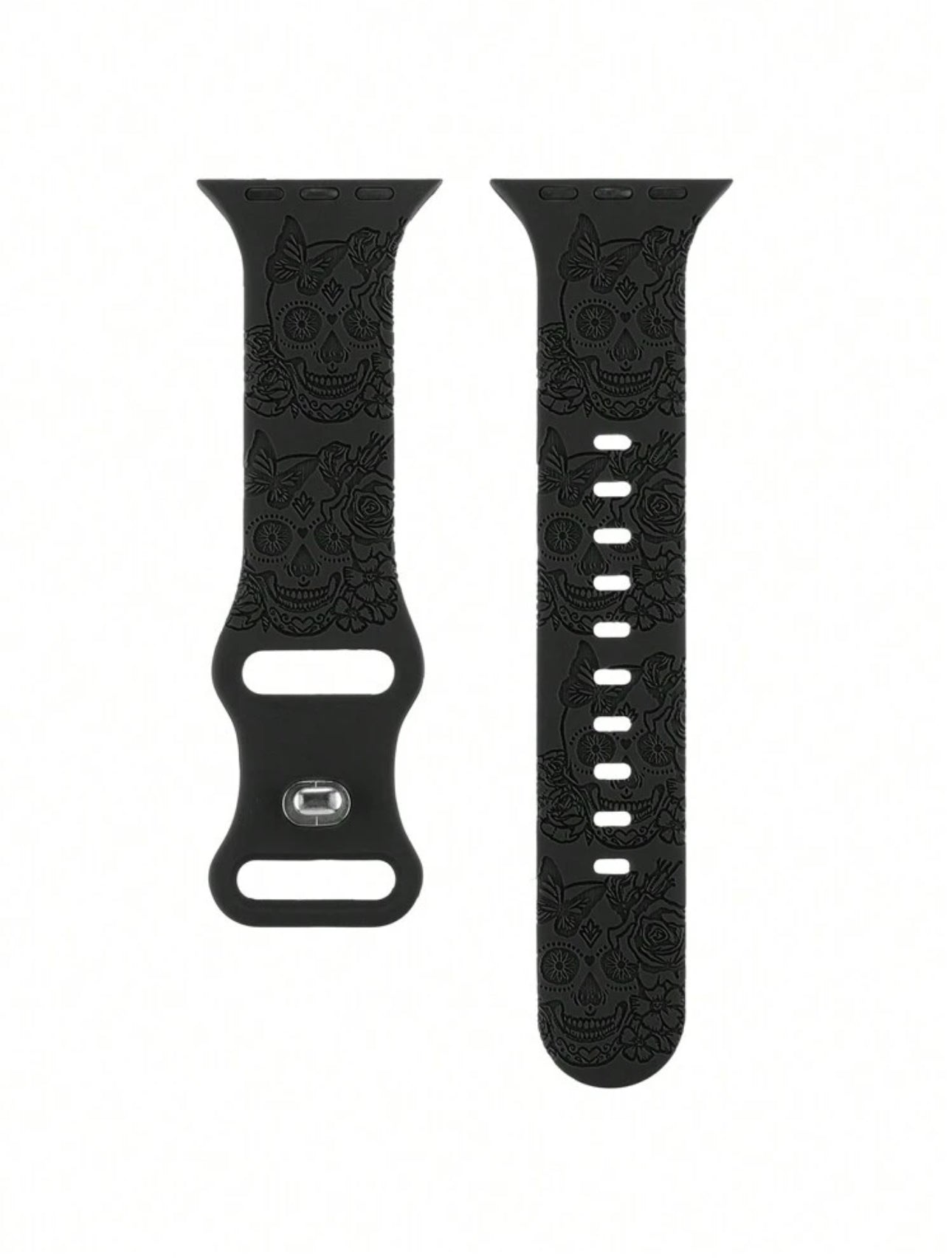 Pääkallo Silicone Strap Apple Watch - Musta - 38|40|41mm 42|44|45|49mm Ranneke