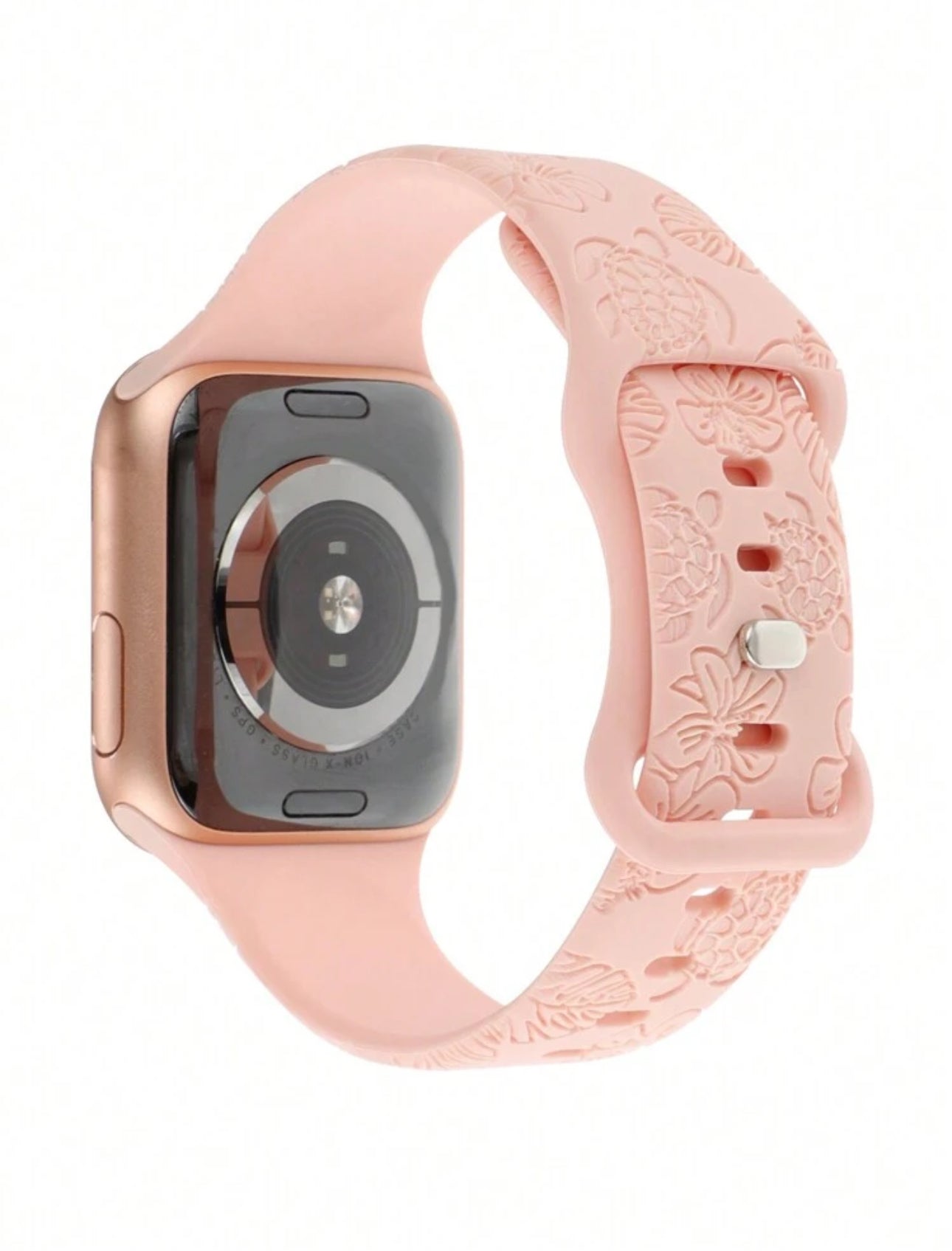 Flower & Turtle Silikoninen Apple Watch ranneke - Vaaleanpunainen - 38|40|41mm 42|44|45|49mm Ranneke