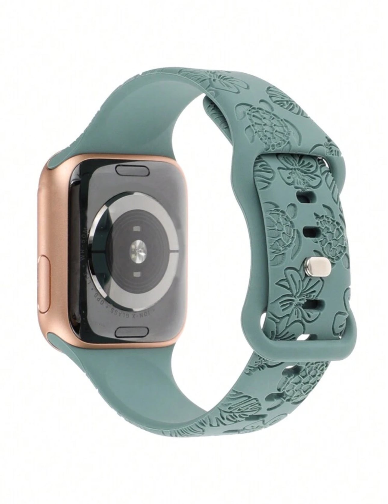 Flower & Turtle Silikoninen Apple Watch ranneke - Turkoosi - 38|40|41mm 42|44|45|49mm Ranneke